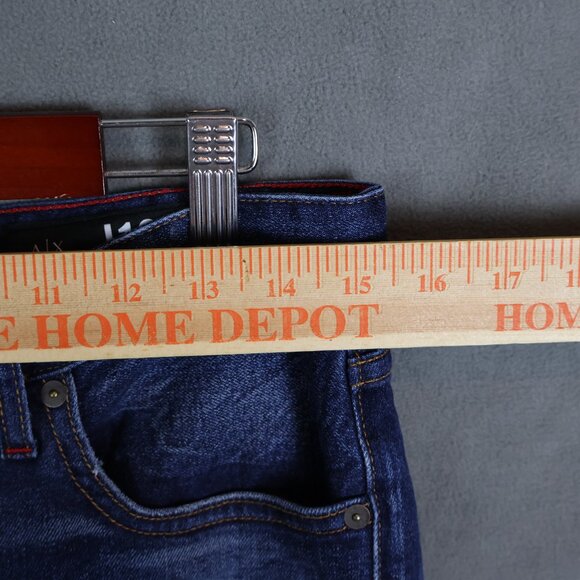 Armani Exchange Jeans Mens 30x32 J13 Slim Blue Whiskered Distressed Denim - Picture 12 of 15